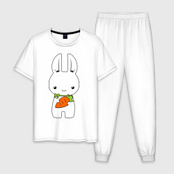 Мужская пижама Зайчик с морковкой