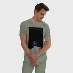 Пижама хлопковая мужская Ты беспощадна, цвет: авокадо — фото 2