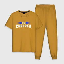 Пижама хлопковая мужская FC Chelsea, цвет: горчичный