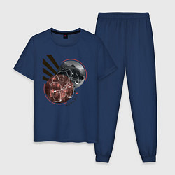 Пижама хлопковая мужская Baymax Big Hero 6, цвет: тёмно-синий