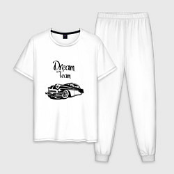 Пижама хлопковая мужская Dream Team, цвет: белый