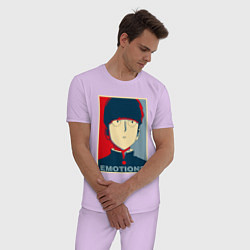 Пижама хлопковая мужская Mob Emotions Z, цвет: лаванда — фото 2