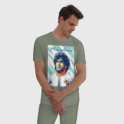 Пижама хлопковая мужская Марадона золотой мальчик, цвет: авокадо — фото 2