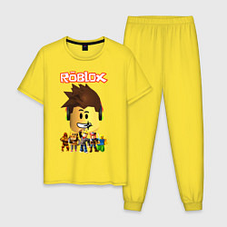 Пижама хлопковая мужская ROBLOX, цвет: желтый