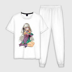 Пижама хлопковая мужская Emilia, цвет: белый