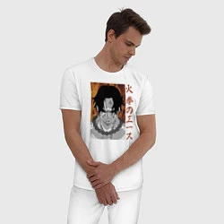Пижама хлопковая мужская Портгас Д Эйс, цвет: белый — фото 2