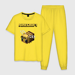 Пижама хлопковая мужская Minecraft, цвет: желтый