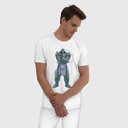 Пижама хлопковая мужская Стальной Алхимик, цвет: белый — фото 2