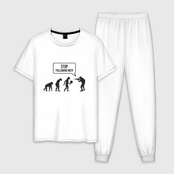 Пижама хлопковая мужская CS GO спина Z, цвет: белый