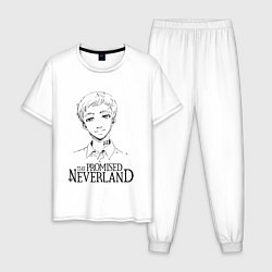 Пижама хлопковая мужская Норман Z, цвет: белый