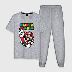 Пижама хлопковая мужская Mario, цвет: меланж