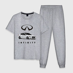 Пижама хлопковая мужская Infinfity Car, цвет: меланж