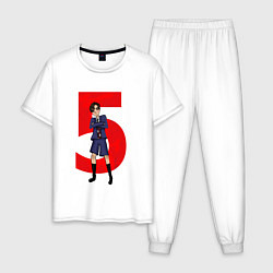 Пижама хлопковая мужская Академия Амбрелла, цвет: белый