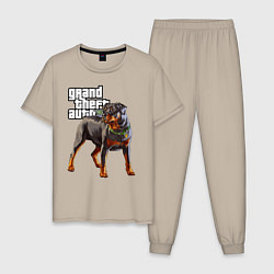 Мужская пижама ЧОП - ротвейлер из GTA 5