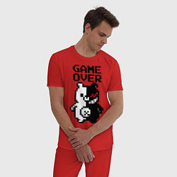 Пижама хлопковая мужская MONOKUMA GAME OVER, цвет: красный — фото 2
