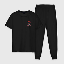 Пижама хлопковая мужская Спарта орден, цвет: черный