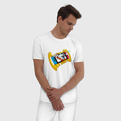 Пижама хлопковая мужская CUPHEAD, цвет: белый — фото 2
