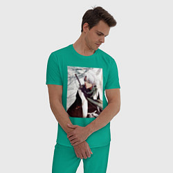 Пижама хлопковая мужская Hitsugaya Toshiro, цвет: зеленый — фото 2