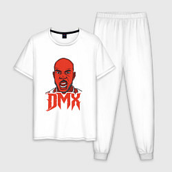Пижама хлопковая мужская DMX Red, цвет: белый