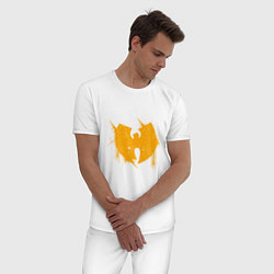 Пижама хлопковая мужская Wu-Tang Yellow, цвет: белый — фото 2