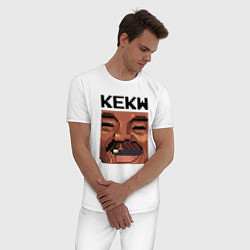 Пижама хлопковая мужская Хуан Хойя Борха: KEKW, цвет: белый — фото 2