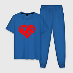 Пижама хлопковая мужская ЛЮБОВЬ LOVE Z, цвет: синий