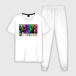 Пижама хлопковая мужская WARFRAME, цвет: белый