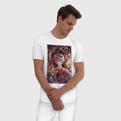 Пижама хлопковая мужская Tartaglia fan art, цвет: белый — фото 2