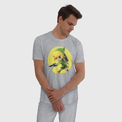 Пижама хлопковая мужская Линк, цвет: меланж — фото 2