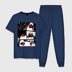 Пижама хлопковая мужская Токийский Гуль, цвет: тёмно-синий