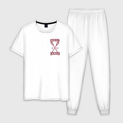 Пижама хлопковая мужская Beacon Hills Lacrosse, цвет: белый