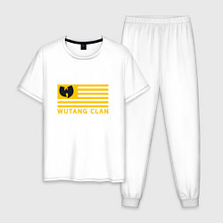 Пижама хлопковая мужская Wu-Tang Flag, цвет: белый