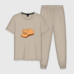 Мужская пижама Кот хлеб - Bread Cat