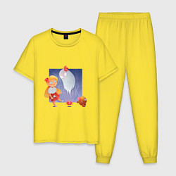 Пижама хлопковая мужская Sweet Wendy, цвет: желтый