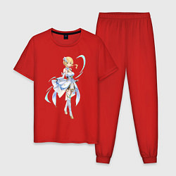 Пижама хлопковая мужская Люмин, цвет: красный