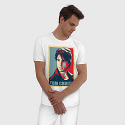 Пижама хлопковая мужская Том Круз, цвет: белый — фото 2