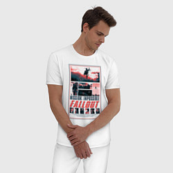 Пижама хлопковая мужская Миссия Невыполнима, цвет: белый — фото 2