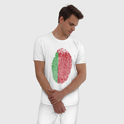 Пижама хлопковая мужская Беларусь - Отпечаток, цвет: белый — фото 2