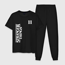 Пижама хлопковая мужская STRANGER THINGS 11, цвет: черный