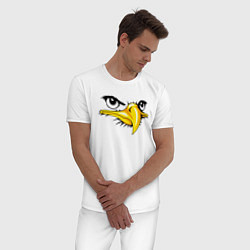 Пижама хлопковая мужская Орёл, цвет: белый — фото 2