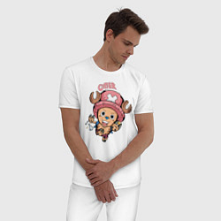 Пижама хлопковая мужская Тони Тони Чоппер One Piece, цвет: белый — фото 2