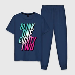 Пижама хлопковая мужская BLINK 182, цвет: тёмно-синий