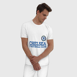 Пижама хлопковая мужская Chelsea FC: Blue, цвет: белый — фото 2