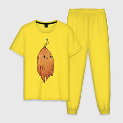 Пижама хлопковая мужская Финик, цвет: желтый