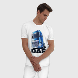 Пижама хлопковая мужская Daf Truck, цвет: белый — фото 2