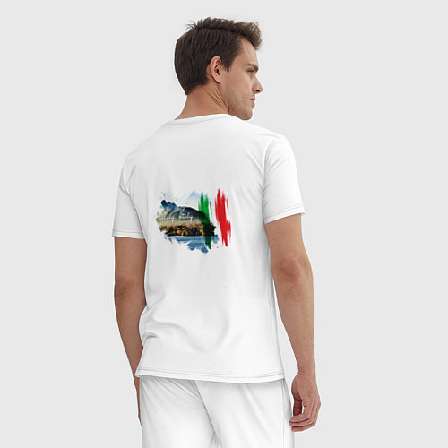 Мужская пижама Страны Италия Сицилия / Белый – фото 4