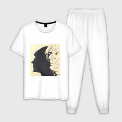 Пижама хлопковая мужская Andy Warhol art, цвет: белый