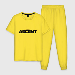 Пижама хлопковая мужская The Ascent, цвет: желтый