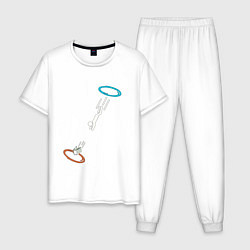 Пижама хлопковая мужская Портал, цвет: белый