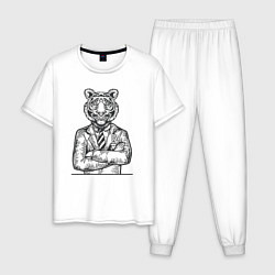 Мужская пижама Модный Тигр